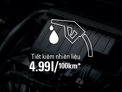 Tiết kiệm nhiên liệu: chỉ 4.99 lít/100km